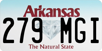 AR license plate 279MGI
