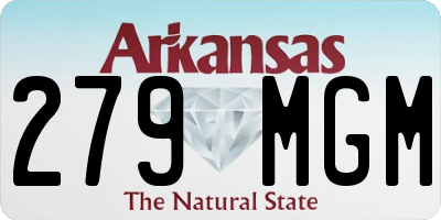 AR license plate 279MGM