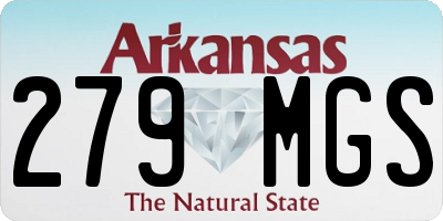 AR license plate 279MGS