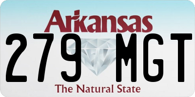 AR license plate 279MGT