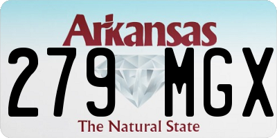AR license plate 279MGX