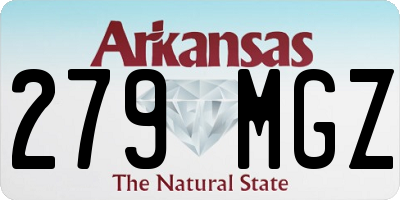 AR license plate 279MGZ