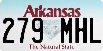 AR license plate 279MHL