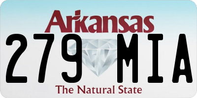 AR license plate 279MIA