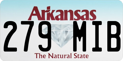 AR license plate 279MIB