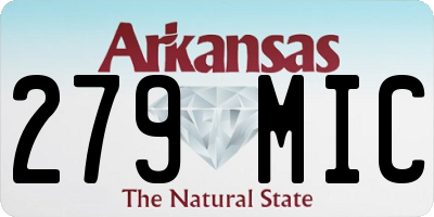 AR license plate 279MIC