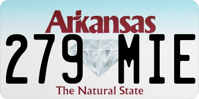 AR license plate 279MIE