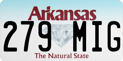 AR license plate 279MIG