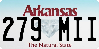 AR license plate 279MII