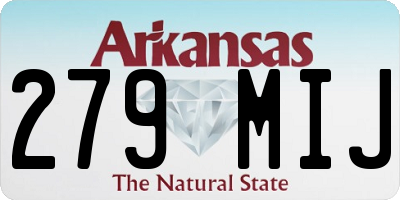 AR license plate 279MIJ