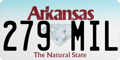 AR license plate 279MIL