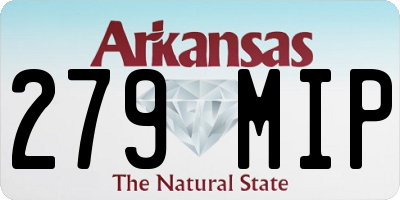 AR license plate 279MIP