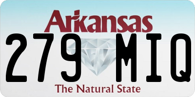 AR license plate 279MIQ