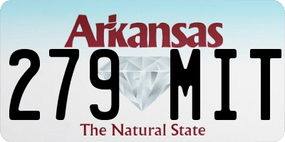 AR license plate 279MIT