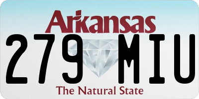 AR license plate 279MIU