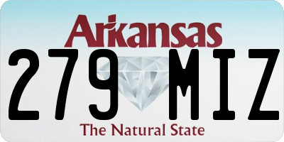 AR license plate 279MIZ