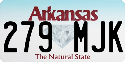 AR license plate 279MJK