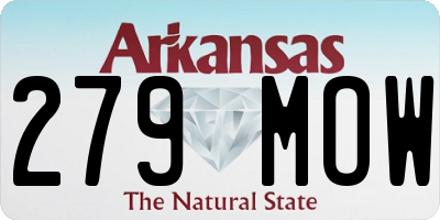 AR license plate 279MOW
