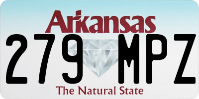 AR license plate 279MPZ