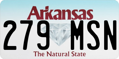 AR license plate 279MSN