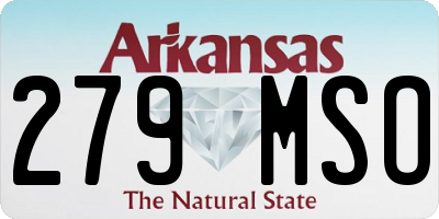 AR license plate 279MSO