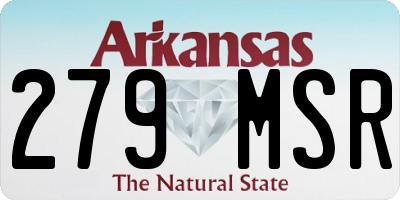 AR license plate 279MSR