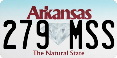 AR license plate 279MSS