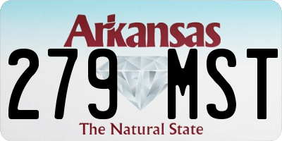 AR license plate 279MST