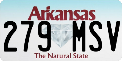AR license plate 279MSV