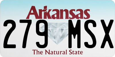 AR license plate 279MSX