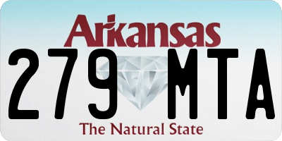 AR license plate 279MTA