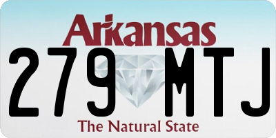 AR license plate 279MTJ
