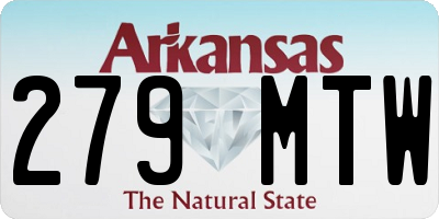 AR license plate 279MTW