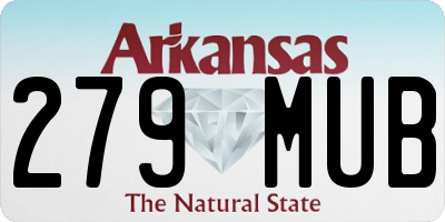 AR license plate 279MUB
