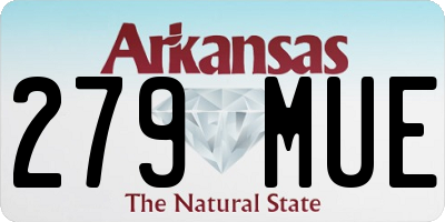 AR license plate 279MUE