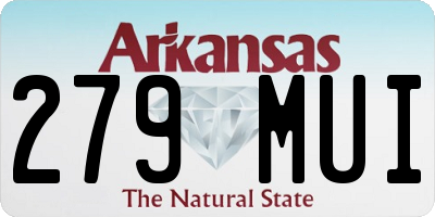 AR license plate 279MUI