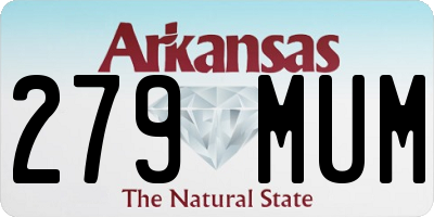 AR license plate 279MUM