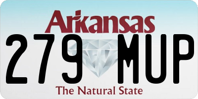 AR license plate 279MUP