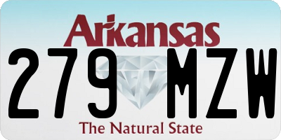 AR license plate 279MZW
