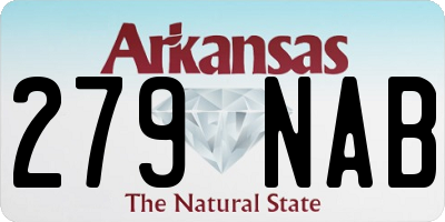 AR license plate 279NAB