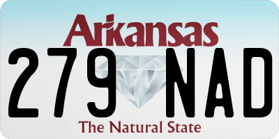 AR license plate 279NAD