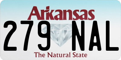 AR license plate 279NAL