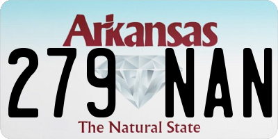 AR license plate 279NAN