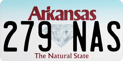 AR license plate 279NAS