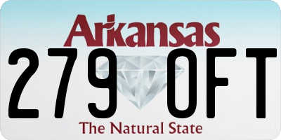 AR license plate 279OFT