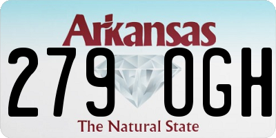 AR license plate 279OGH