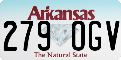 AR license plate 279OGV
