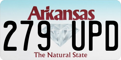 AR license plate 279UPD