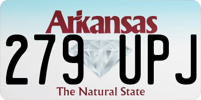 AR license plate 279UPJ