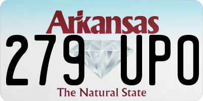 AR license plate 279UPO